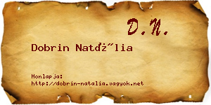 Dobrin Natália névjegykártya