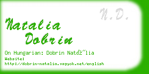 natalia dobrin business card